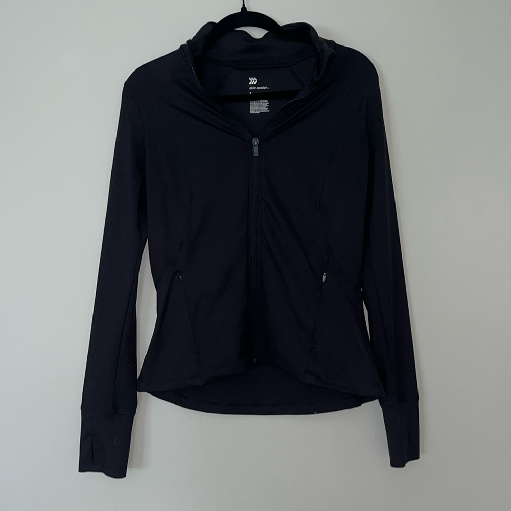 All in motion black zip up jacket
